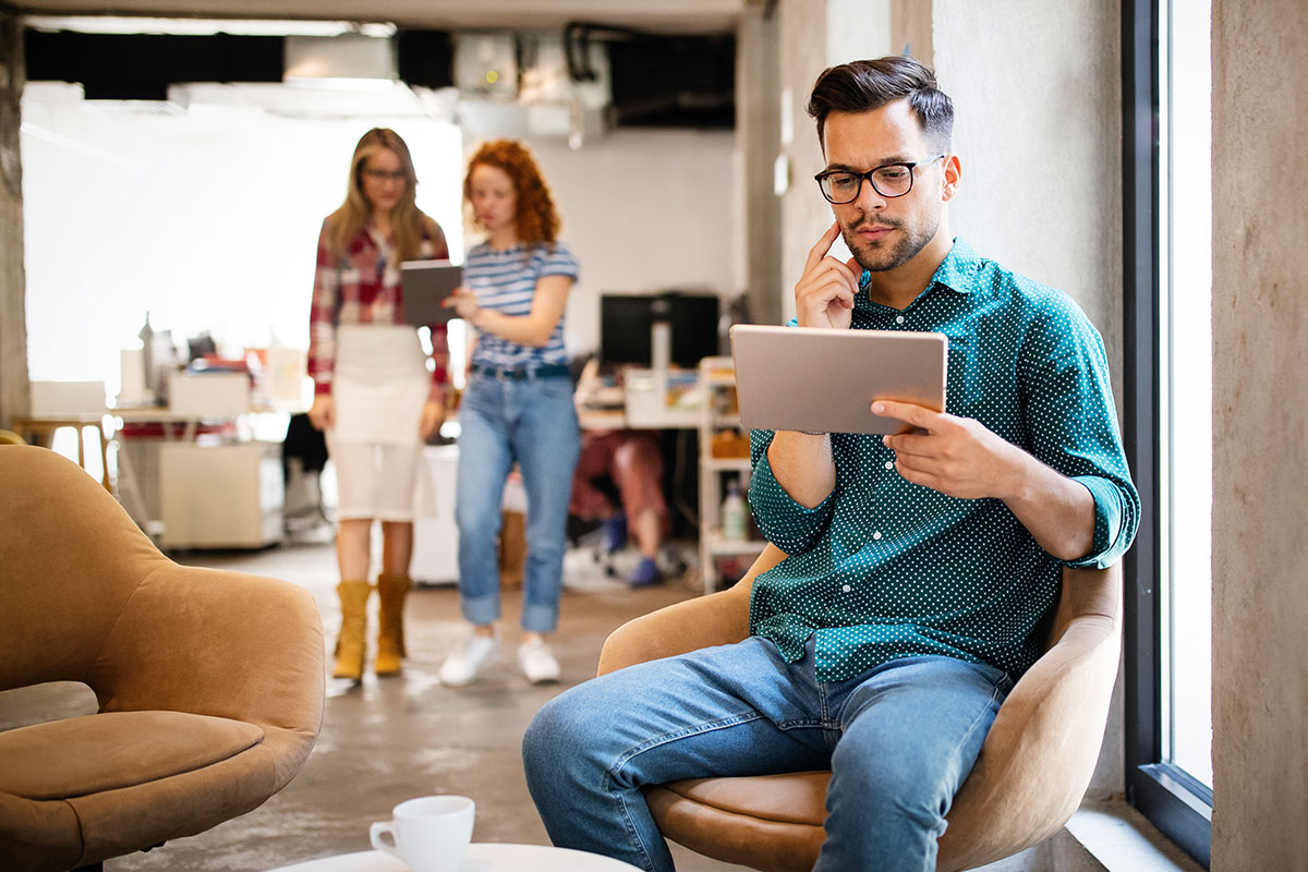 Digital marketing professional planning an online strategy